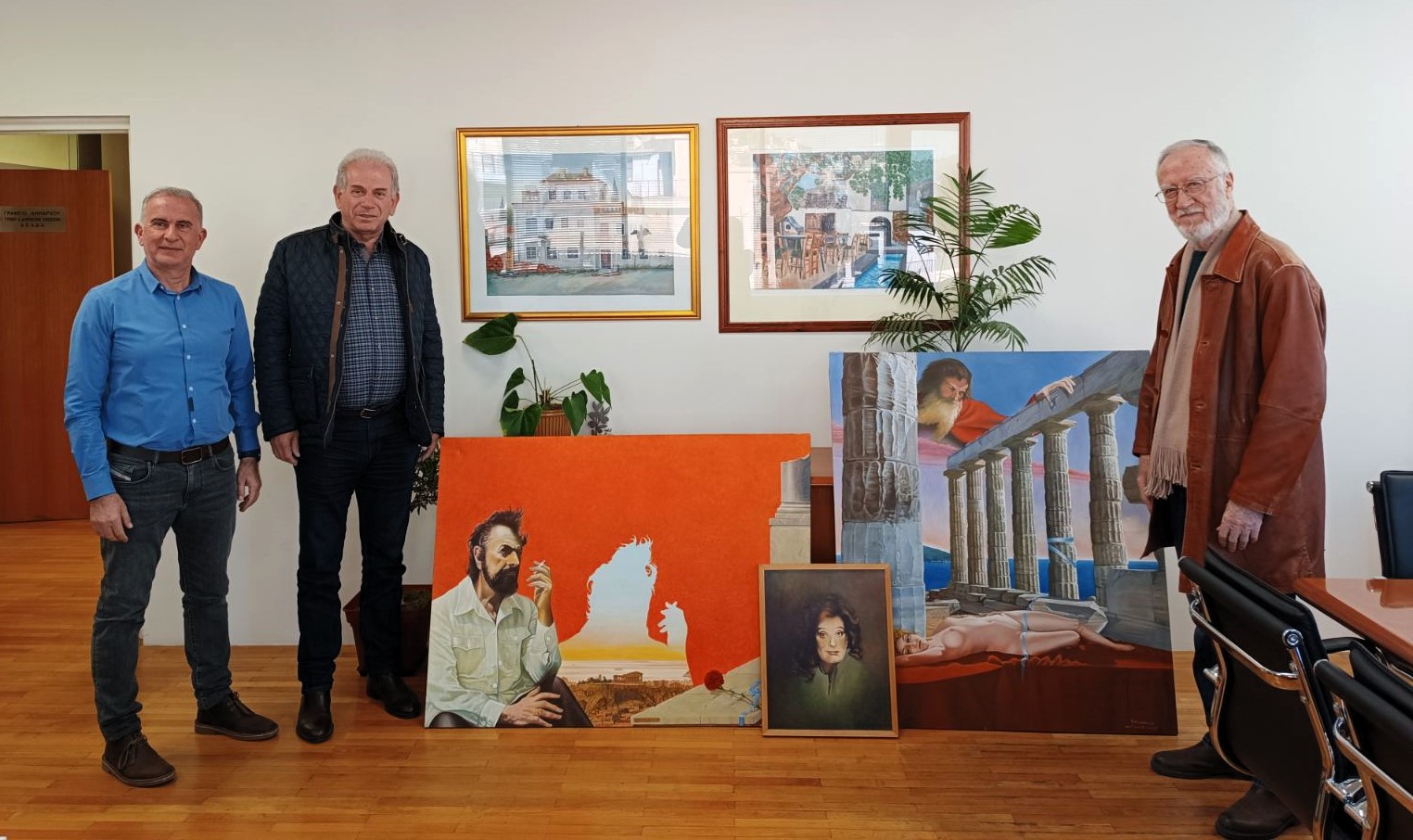 Δωρεά τεσσάρων έργων του ζωγράφου Αντώνη Αλεβιζόπουλου στον Δήμο Αιγάλεω