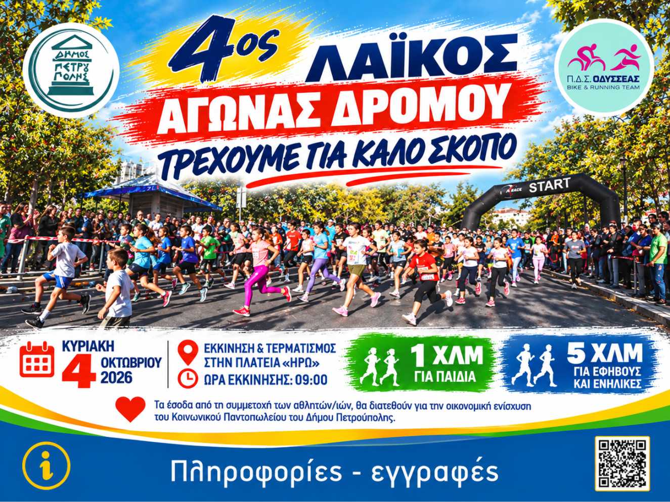 Κυκλοφοριακές ρυθμίσεις, λόγω του 4ου «Λαϊκού Αγώνα Δρόμου», Πετρούπολη, αγώνας 