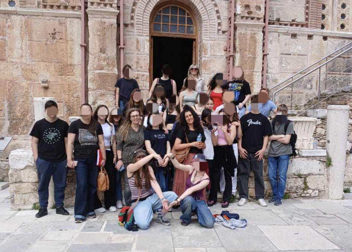 Μαθητές από το Λαντάου της Γερμανία στην Μονή Δαφνίου